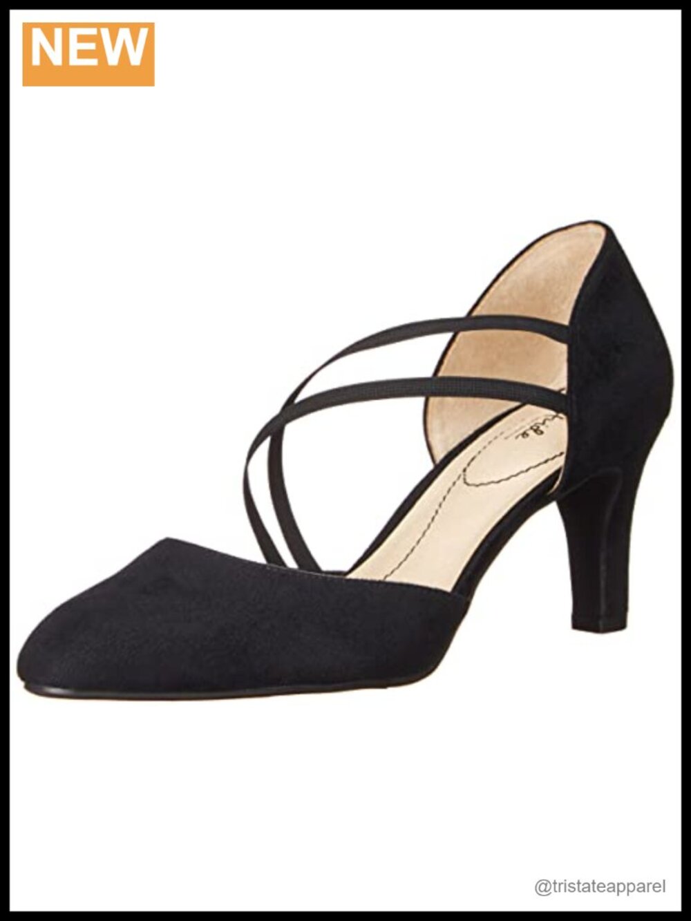 LifeStride Grace Pump Eco-Microsuede Almond Toe Heel